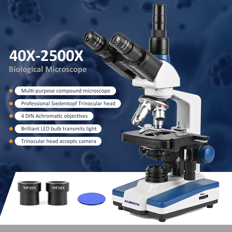 Microscope Compound 40X - 40X-2500X 전문 생물 현미경 복합 기계식