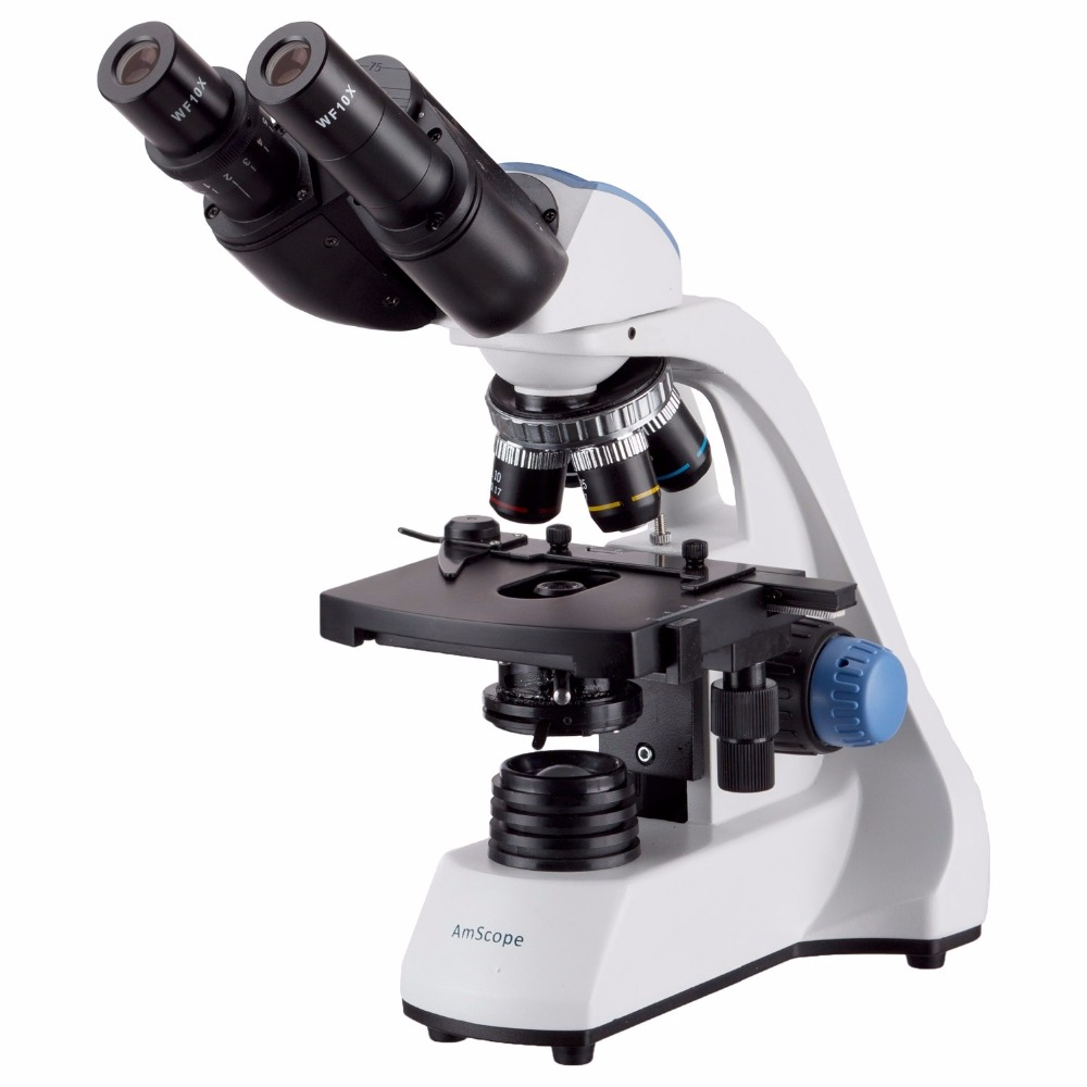 Microscope Compound 40X - AmScope 40X-2000X LED 쌍안 복합 현미경(3D