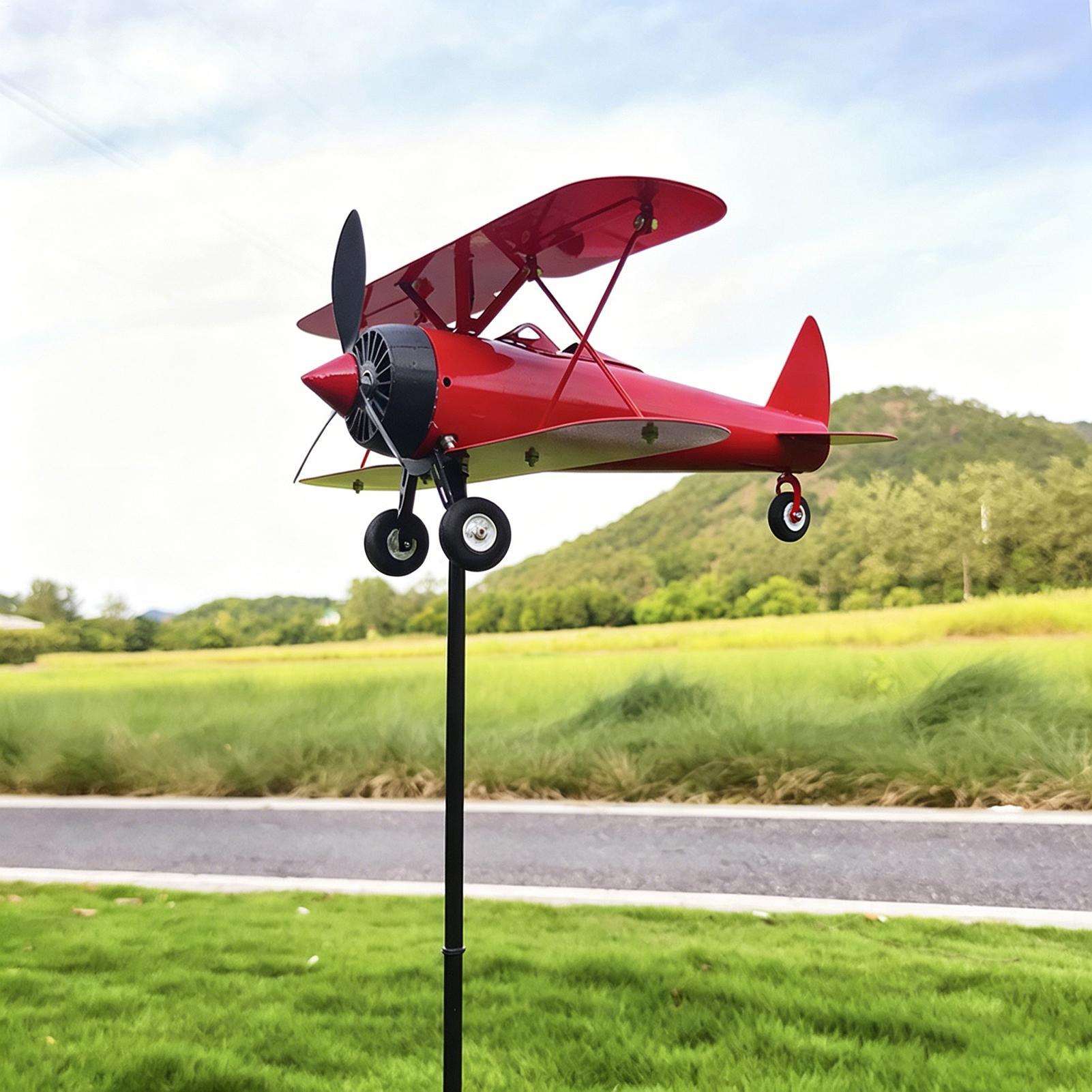 Anemometer Wind Speed - 비행기 모양 풍향계 금속 풍차 풍속