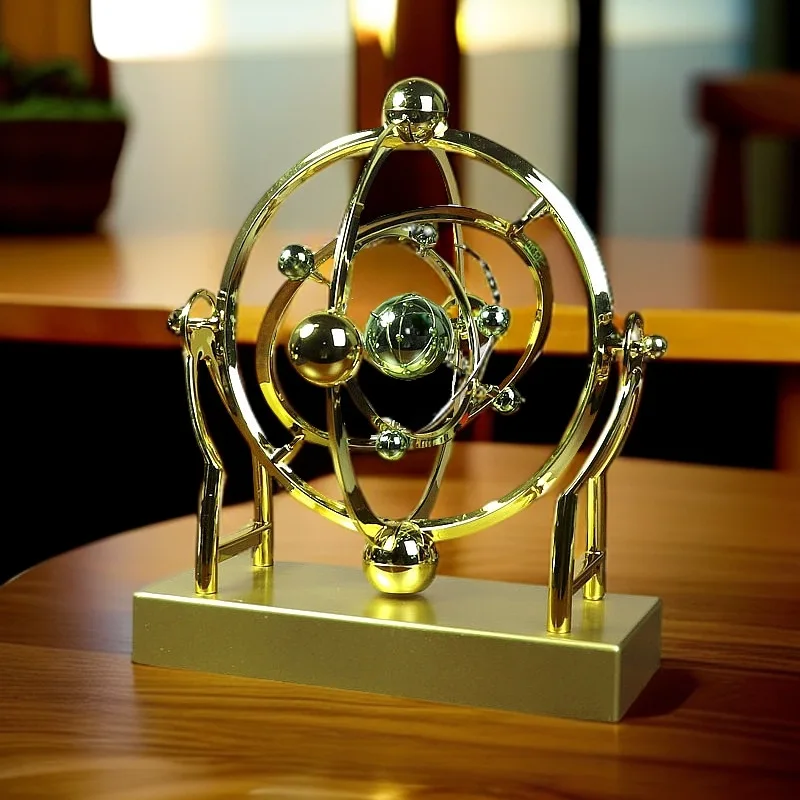 Solar System Orrery - 회전하는 태양계 책상 장식, 흔들리는 달과