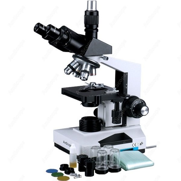 Microscope Compound 40X - AmScope T490 시리즈 동시초점 생물학적 삼안