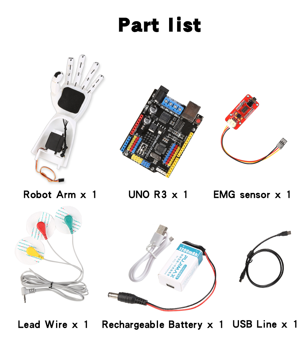EMG 센서 로봇 팔 전기 근육 신호 센서 로봇 팔,  - Science Robotics 리뷰 및 가격