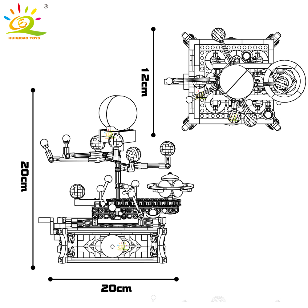 HUIQIBAO MOC 우주 태양계 궤도 행성 모델 작 - Solar System Orrery 리뷰 및 가격
