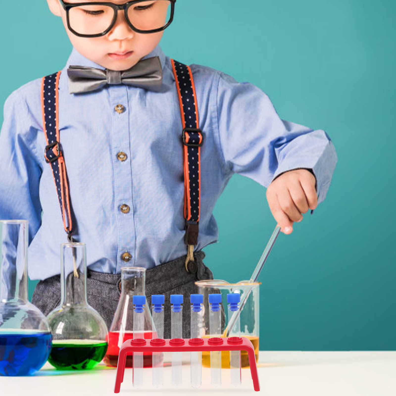 6Pcs 과학 실험 세트 플라스틱 테스트 튜브 홀더 랙 - Science Experiment 리뷰 및 가격