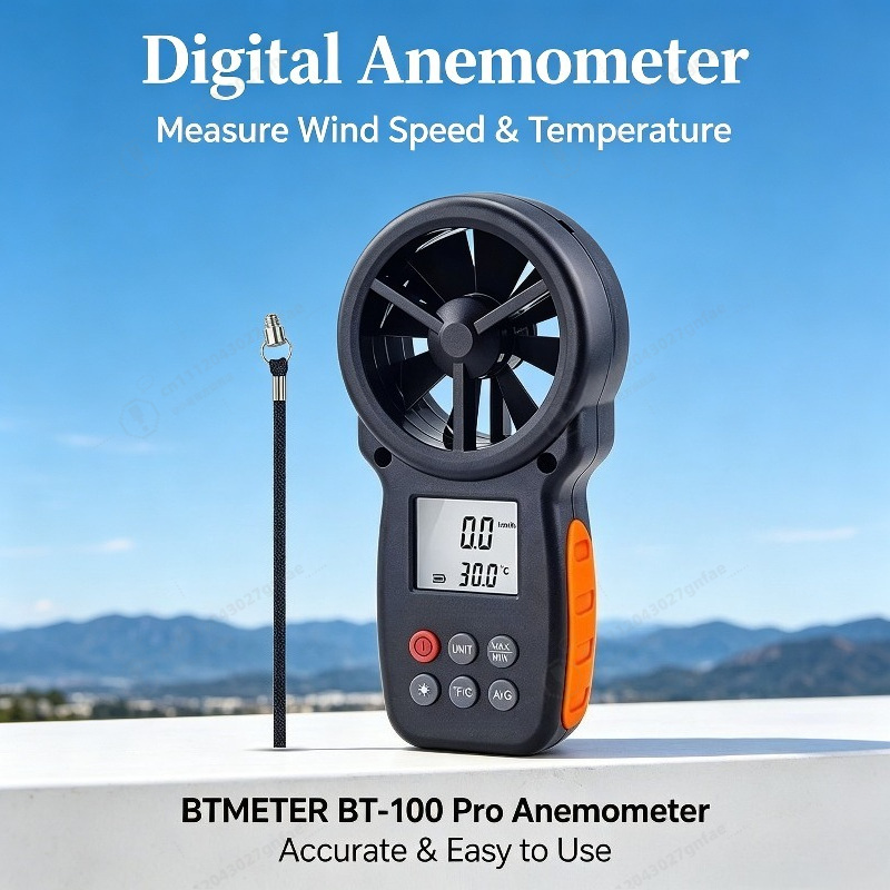BT-100 디지털 풍속계, 백라이트 LCD로 풍속,  - Anemometer Wind Speed 리뷰 및 가격