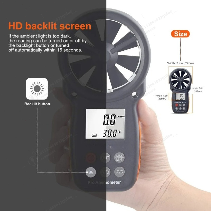 BT-100 디지털 풍속계, 백라이트 LCD로 풍속,  - Anemometer Wind Speed 리뷰 및 가격