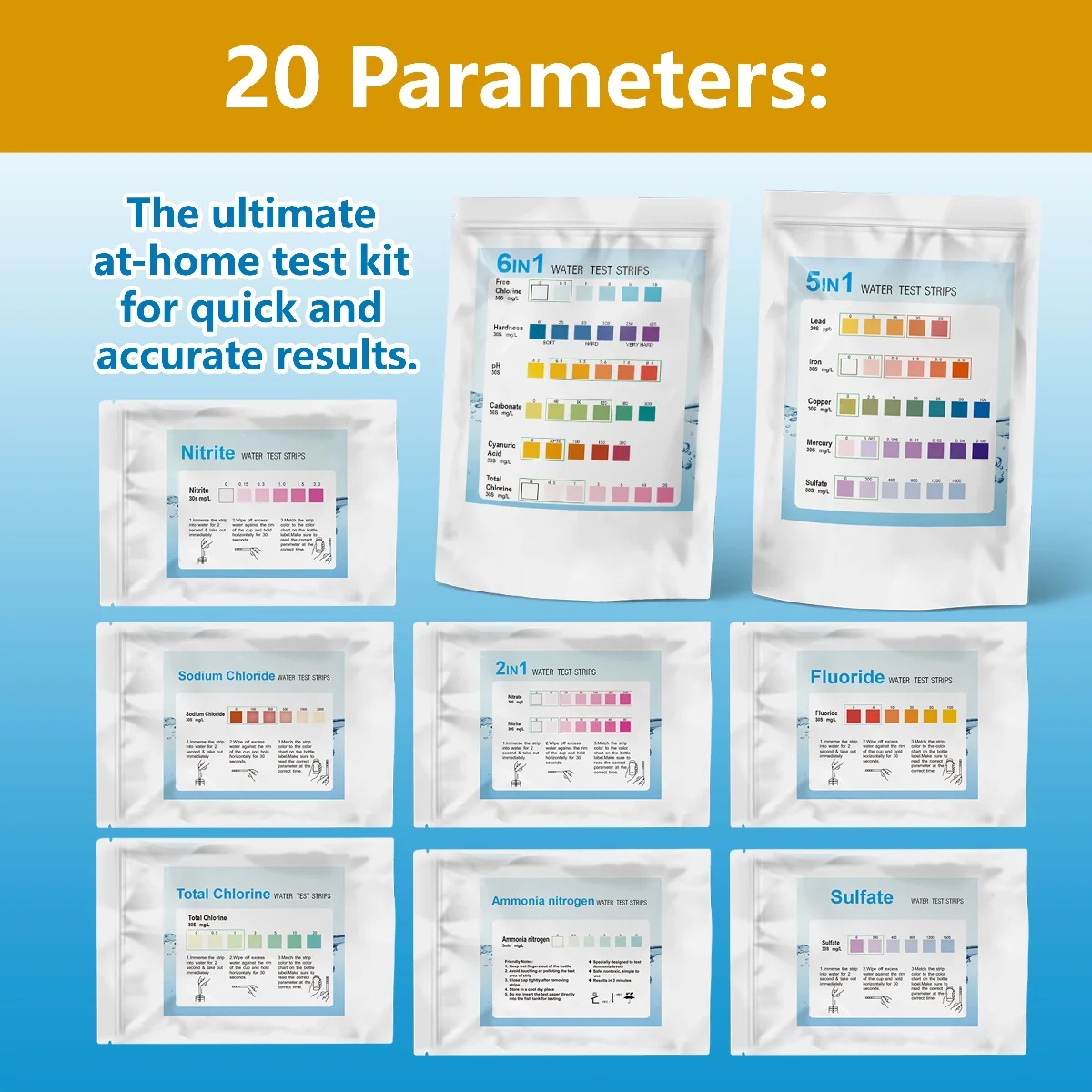 야고 20 in 1 수질 검사 스트립 가정용 식수 검사 - Water Testing Kit 리뷰 및 가격