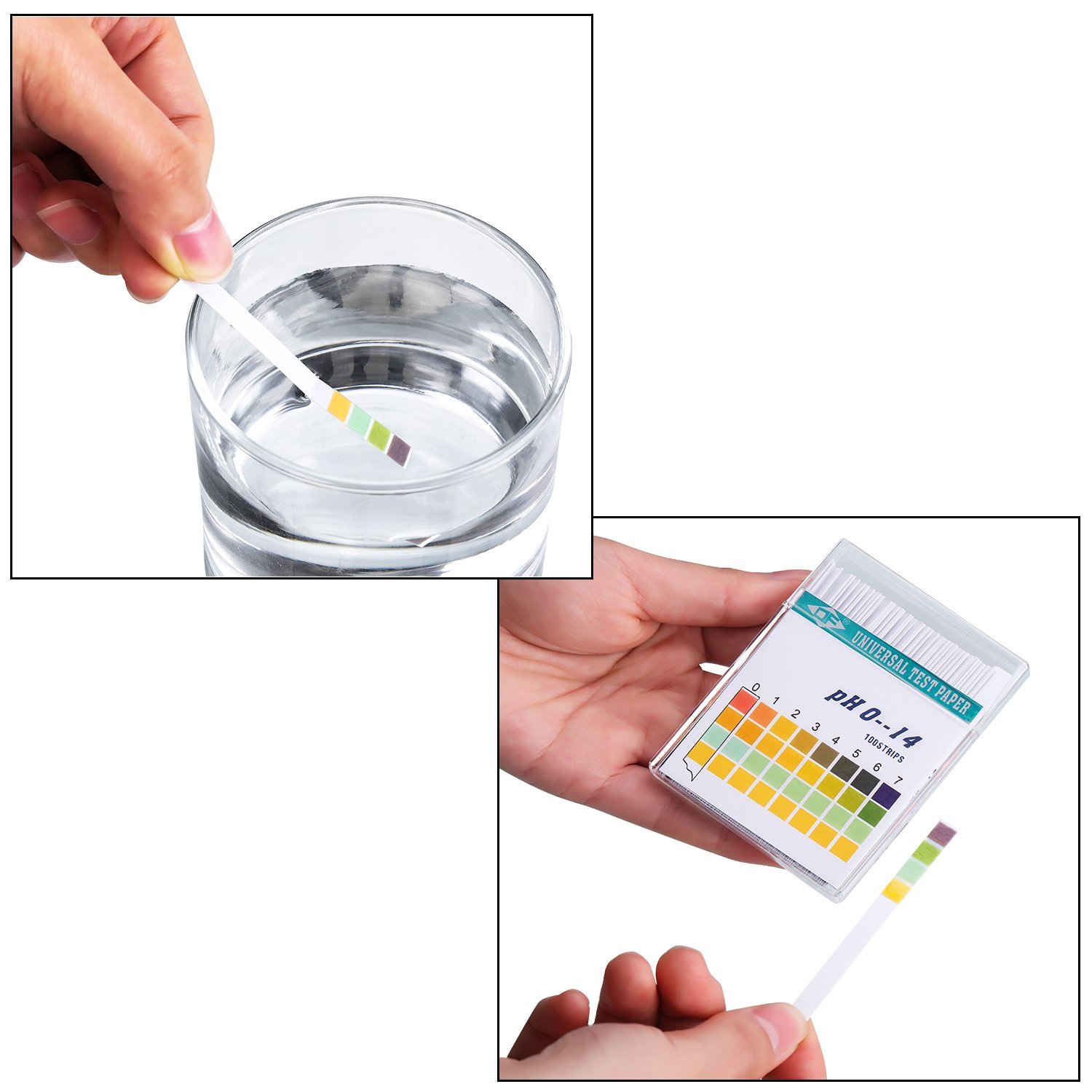 100 스트립 0-14 PH 알칼리성 산성 표시기 종이 - Water Testing Kit 리뷰 및 가격