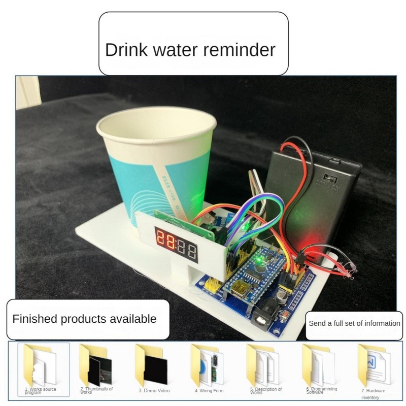 물 마시기 알림 로봇 수제 과학 음수 경고 창의적인 기 - Science Robotics 리뷰 및 가격