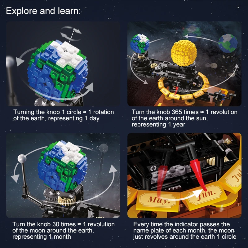 865 Pcs MOC 도시 태양계 지구와 태양 시계 빌 - Solar System Orrery 리뷰 및 가격