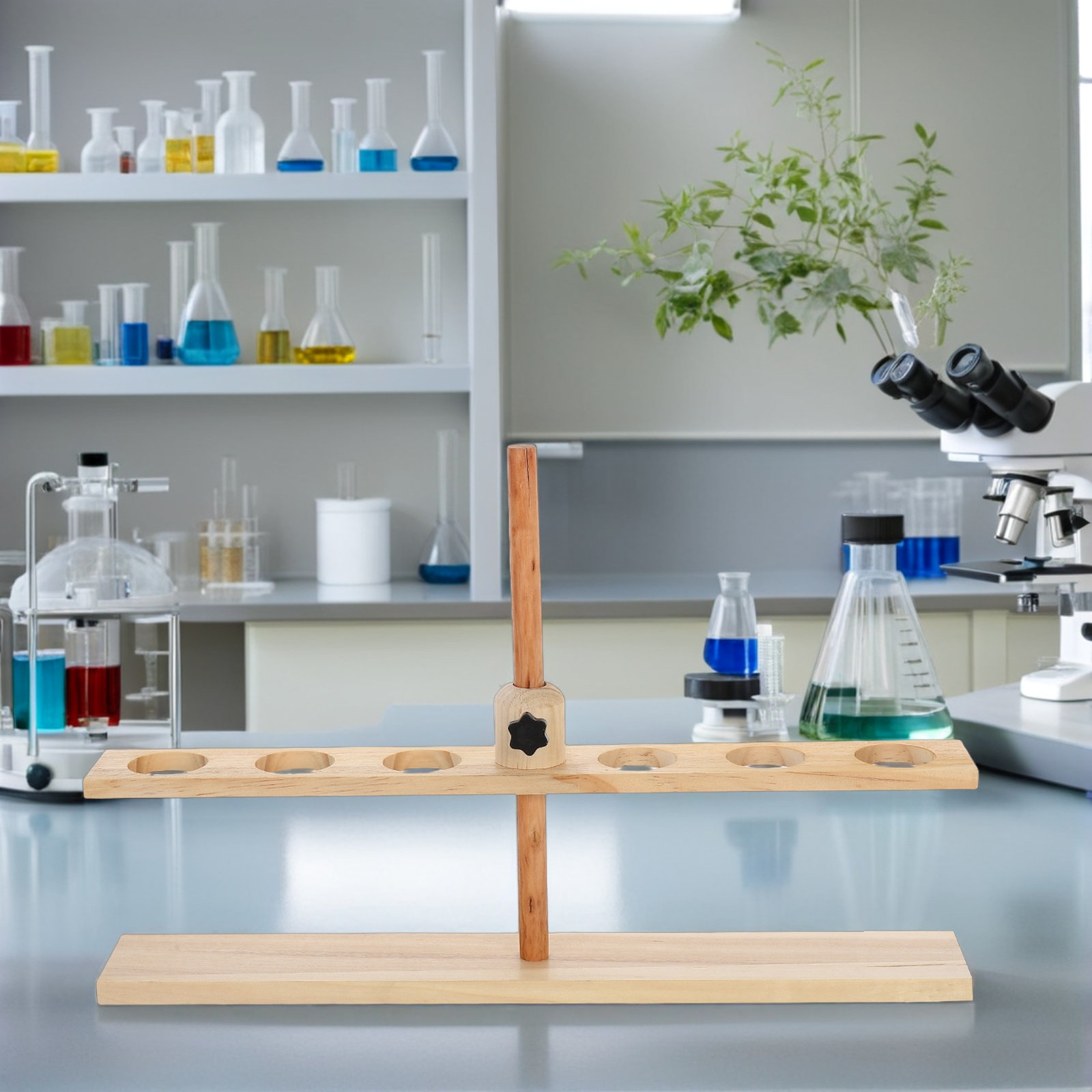 6홀 나무 조절식 화학 깔때기 스탠드 실험실 장비, 학 - Science Experiment 리뷰 및 가격