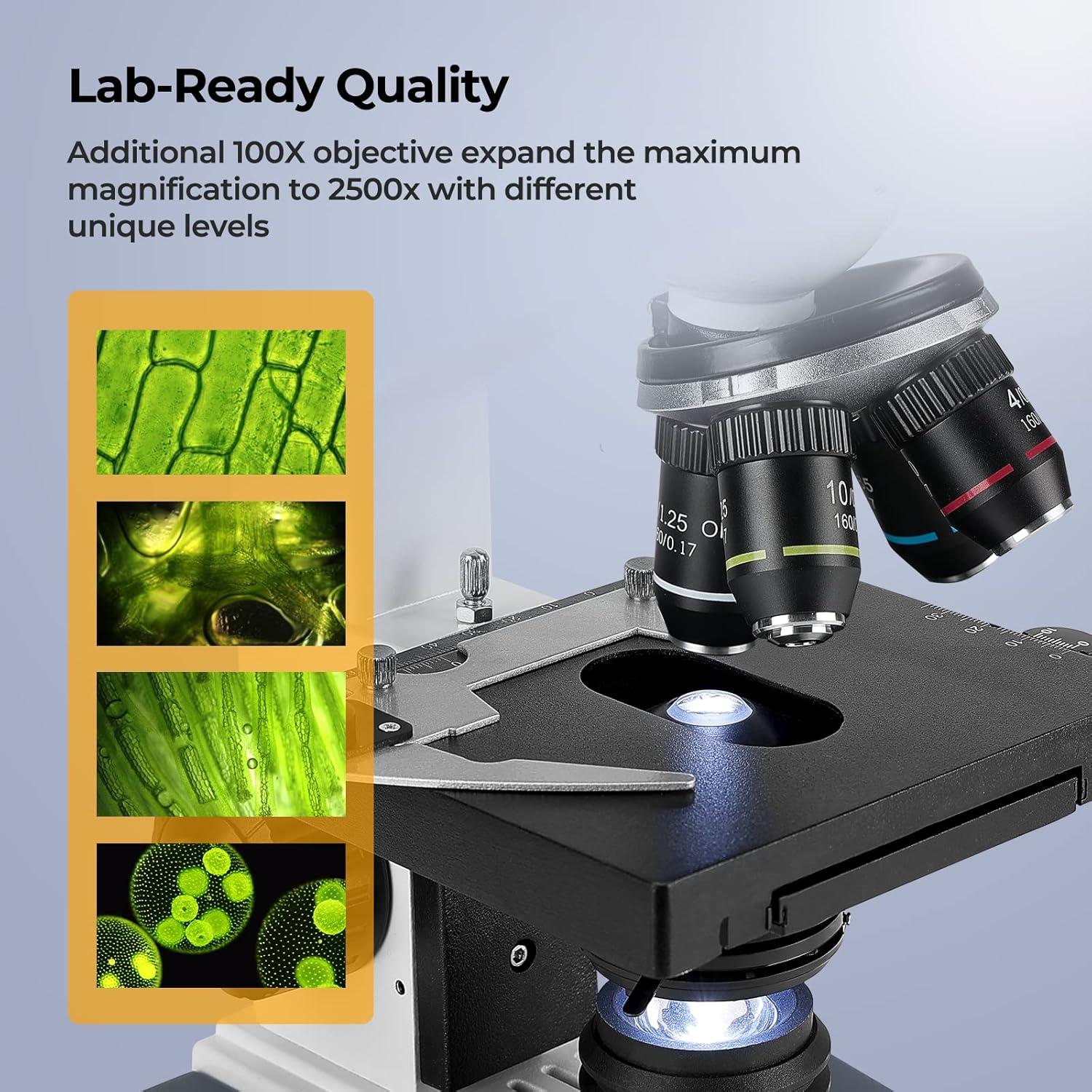 40X-2500X 삼안 복합 현미경 7인치 LCD 5M - Microscope Compound 40X 리뷰 및 가격